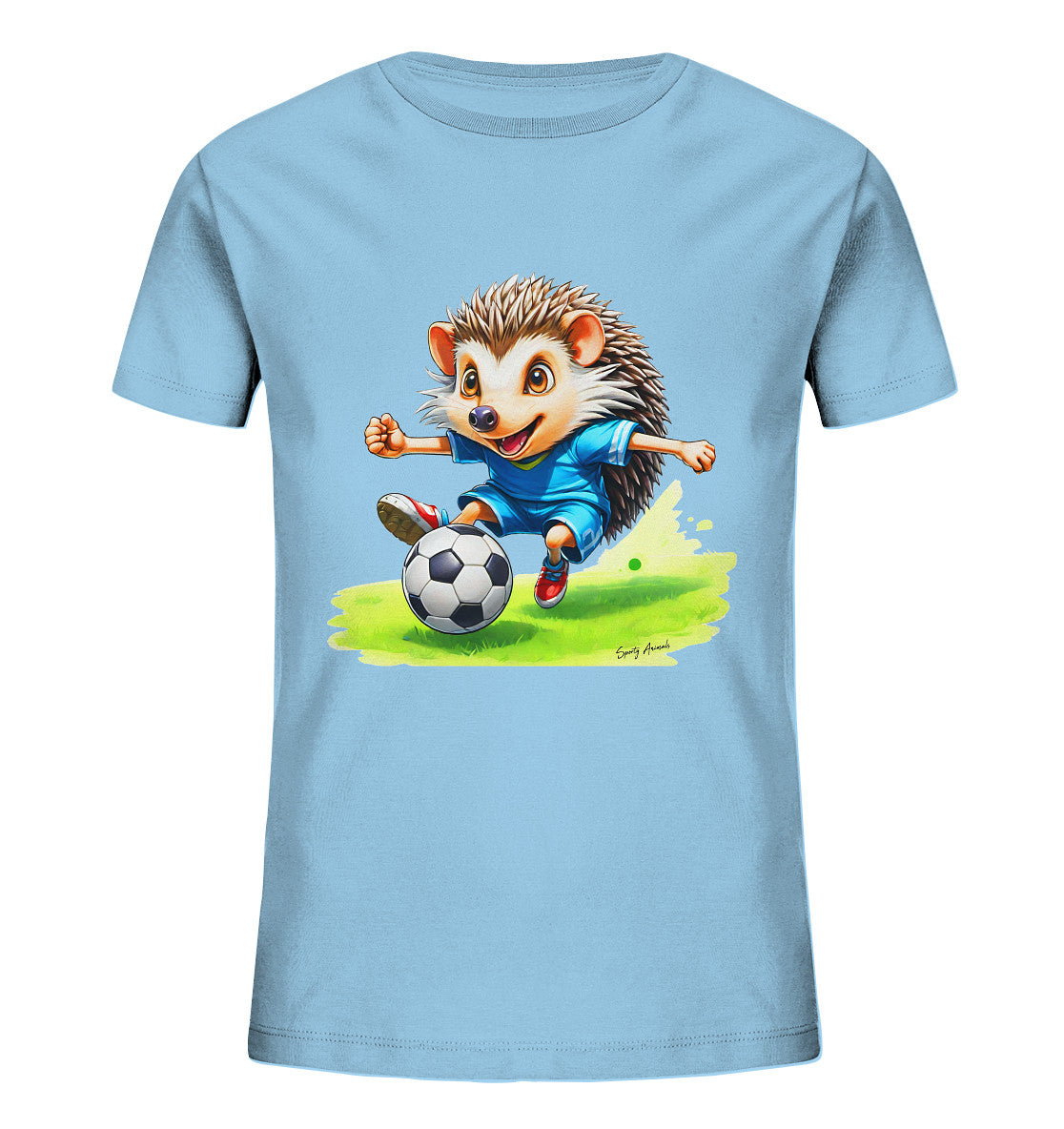 Soccer Hedgehog T-Shirt Kids   - Kids Organic Shirt