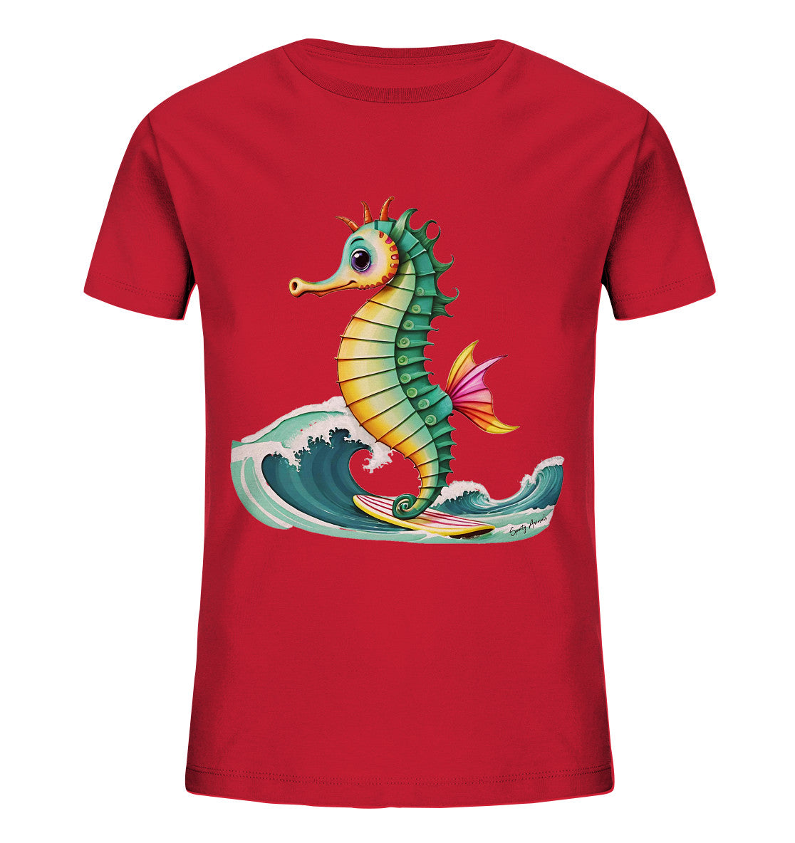 Surfing Seahorse - Kids Organic Shirt