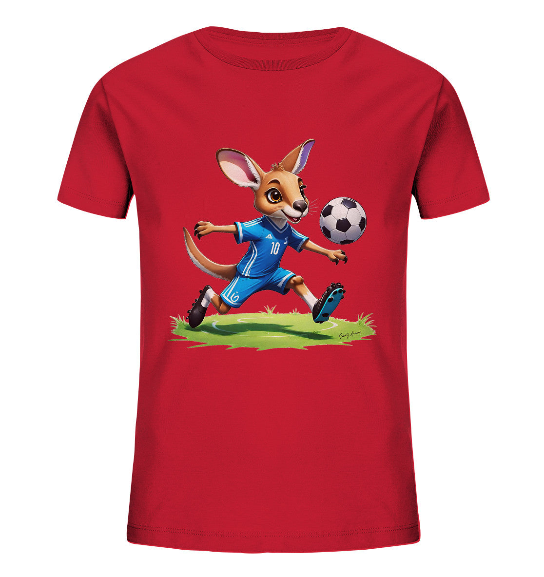 Soccer Kangaroo T-Shirt Kids    - Kids Organic Shirt