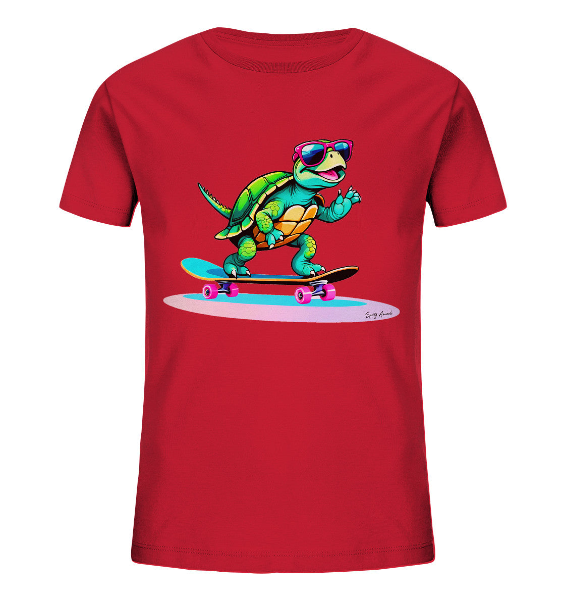 Skateboarding Turtle - Kids Organic Shirt