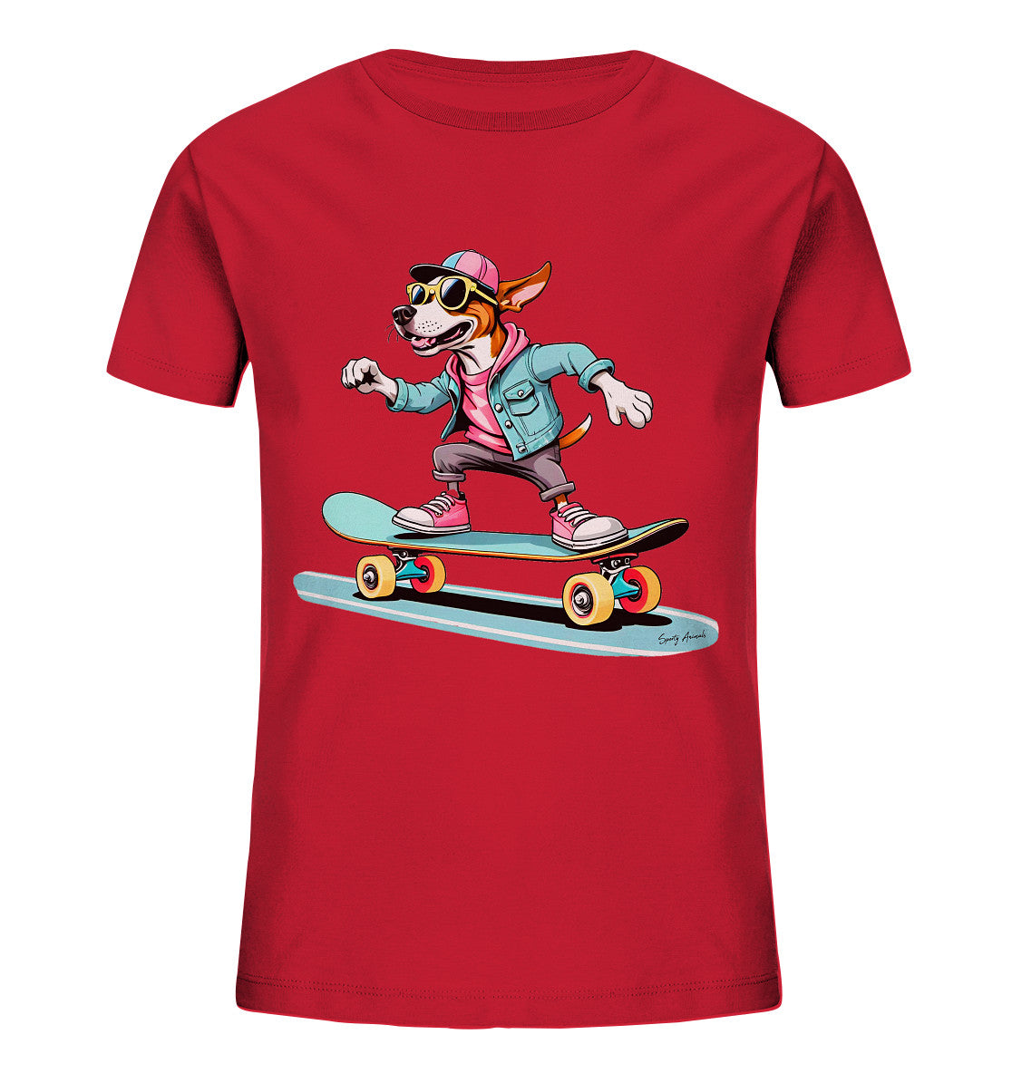 Skateboarding Dog  - Kids Organic Shirt