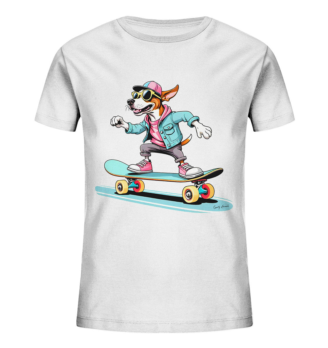 Skateboarding Dog  - Kids Organic Shirt