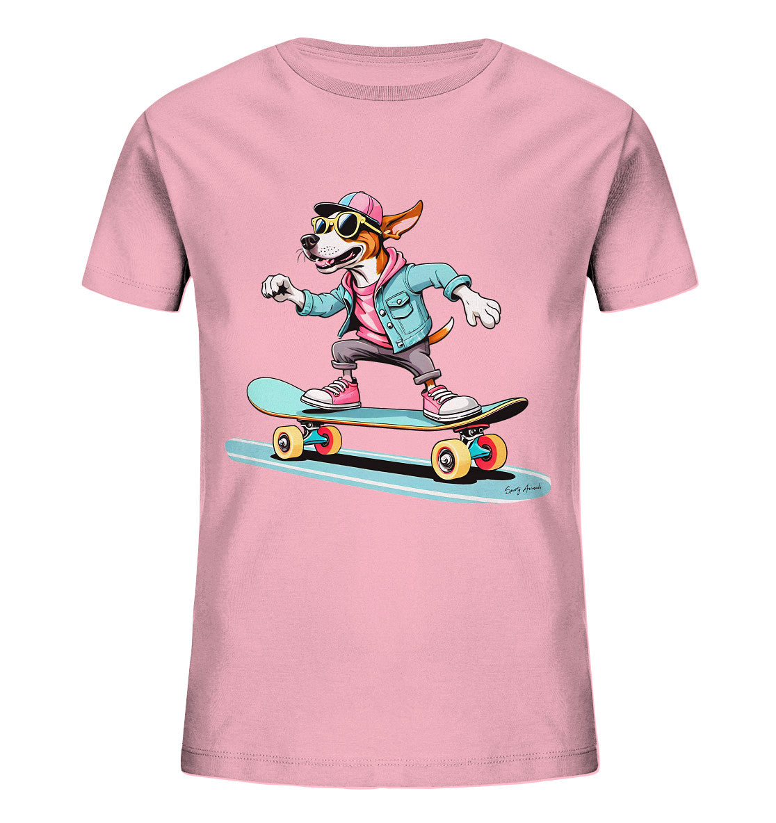 Skateboarding Dog  - Kids Organic Shirt