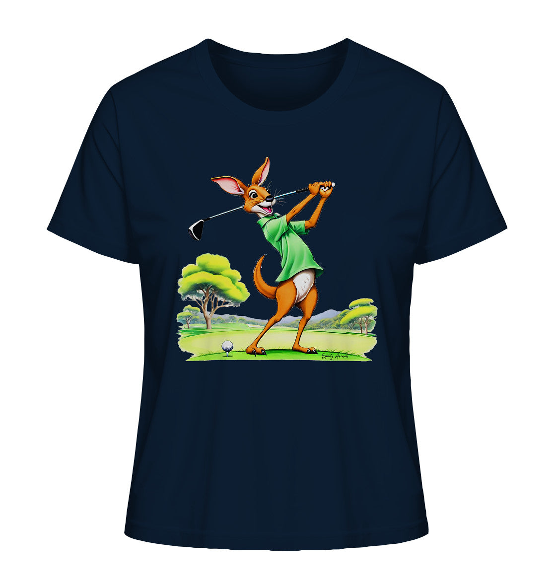 Golfing Kangaroo - Ladies Organic Shirt