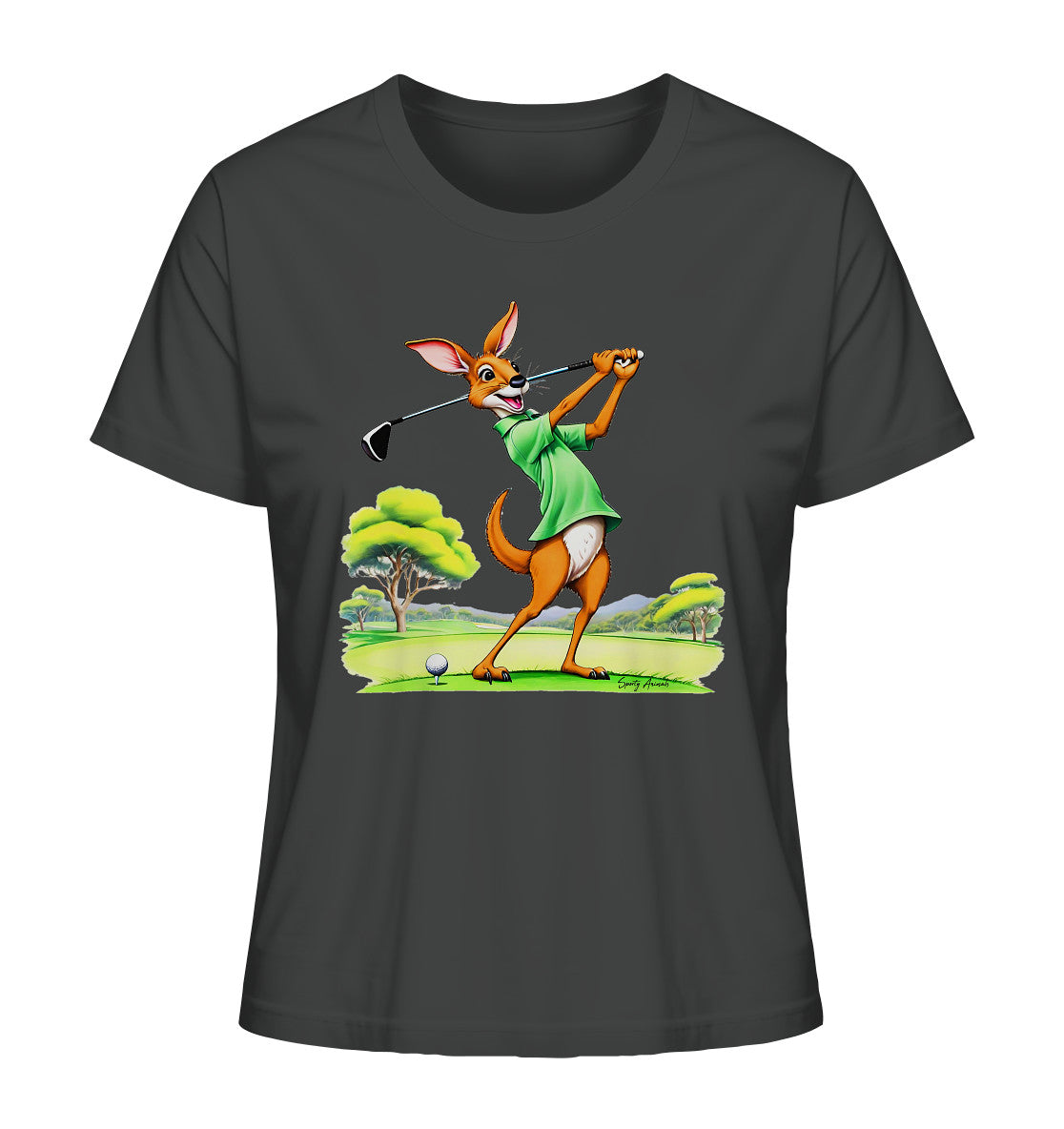 Golfing Kangaroo - Ladies Organic Shirt