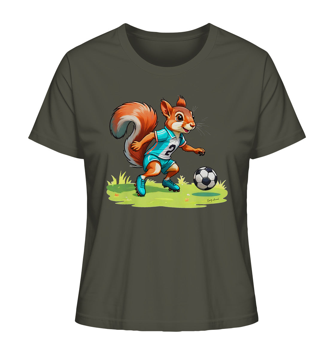 Soccer Squirrel - Ladies Organic Shirt