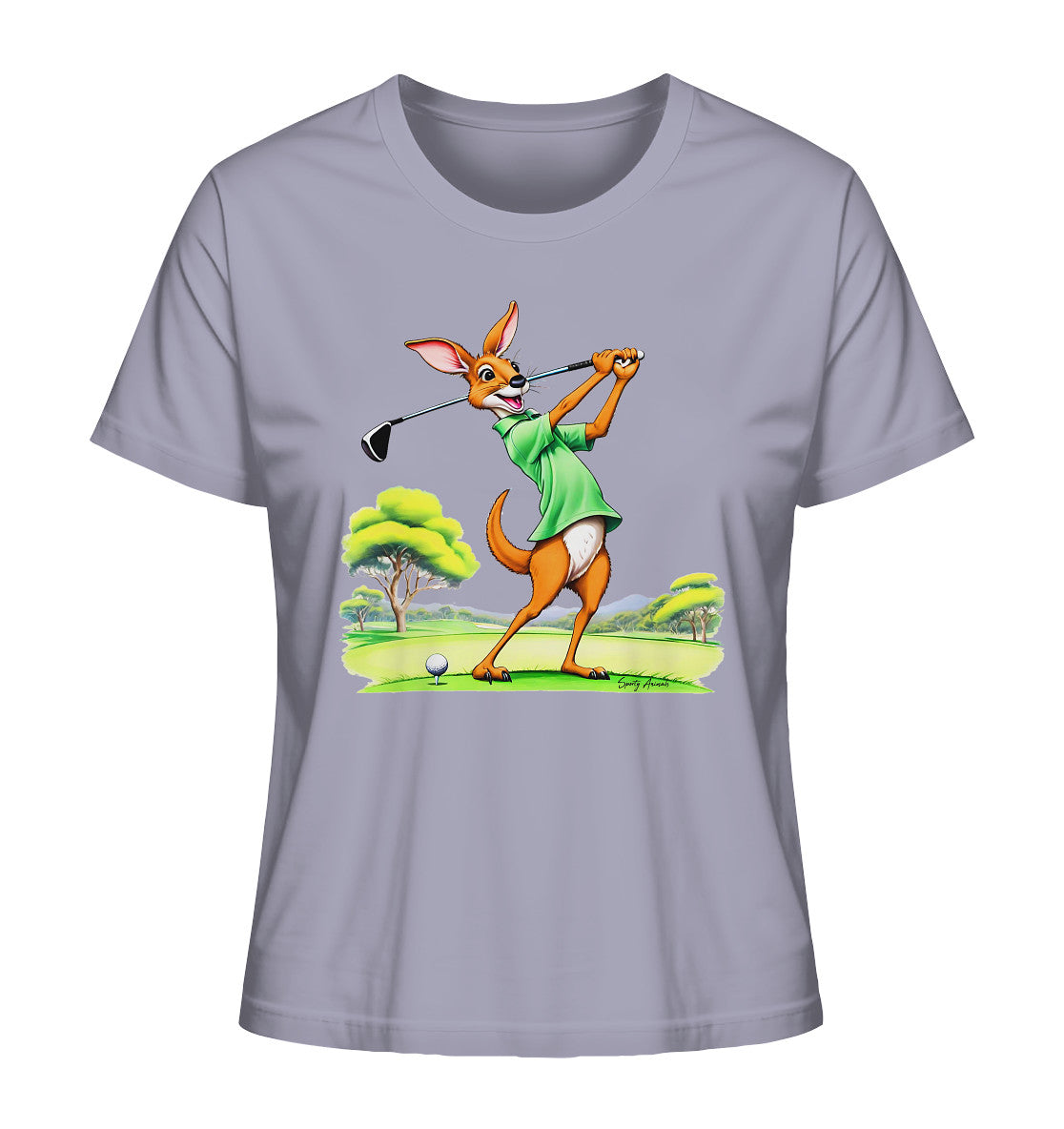 Golfing Kangaroo - Ladies Organic Shirt