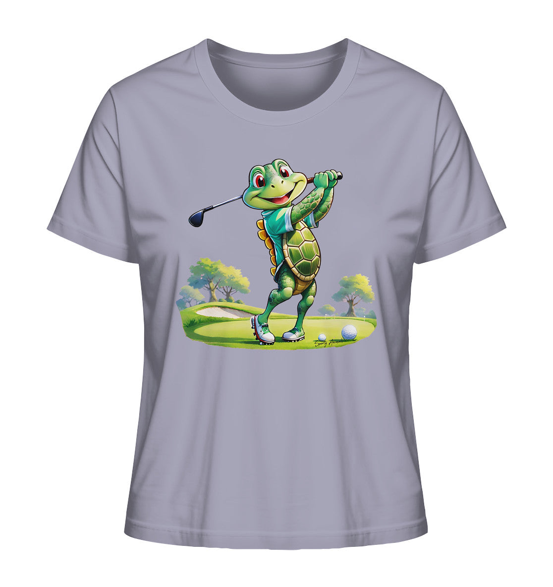 Golfing Turtle - Ladies Organic Shirt