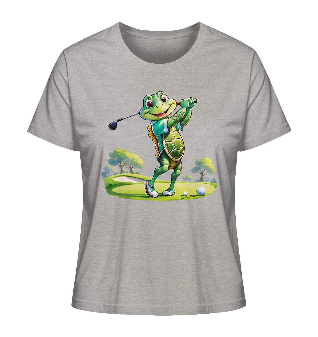 Golfing Turtle - Ladies Organic Shirt