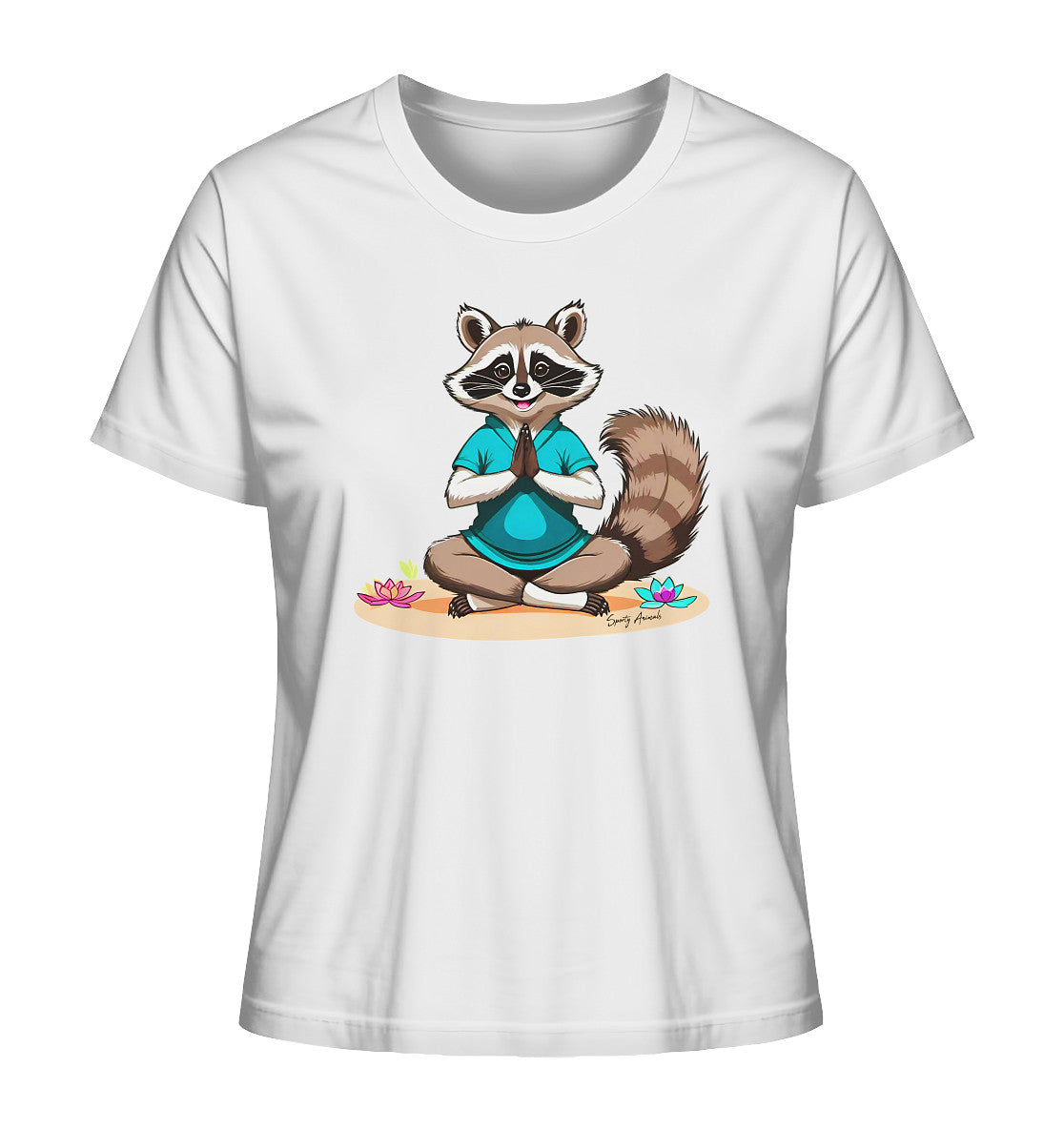 Lustiger Yoga Waschbär - Damen Organic Shirt