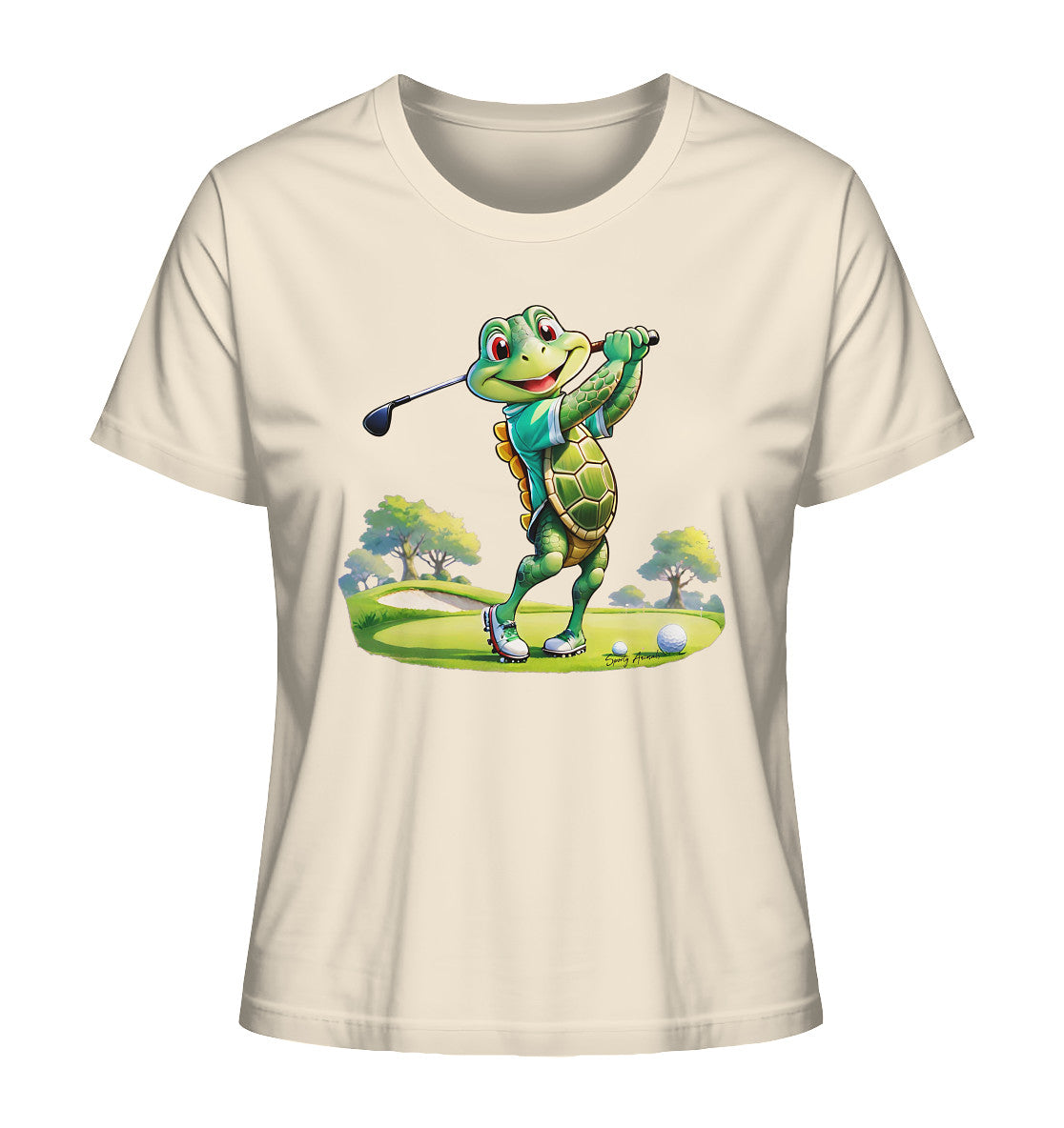 Golfing Turtle - Ladies Organic Shirt