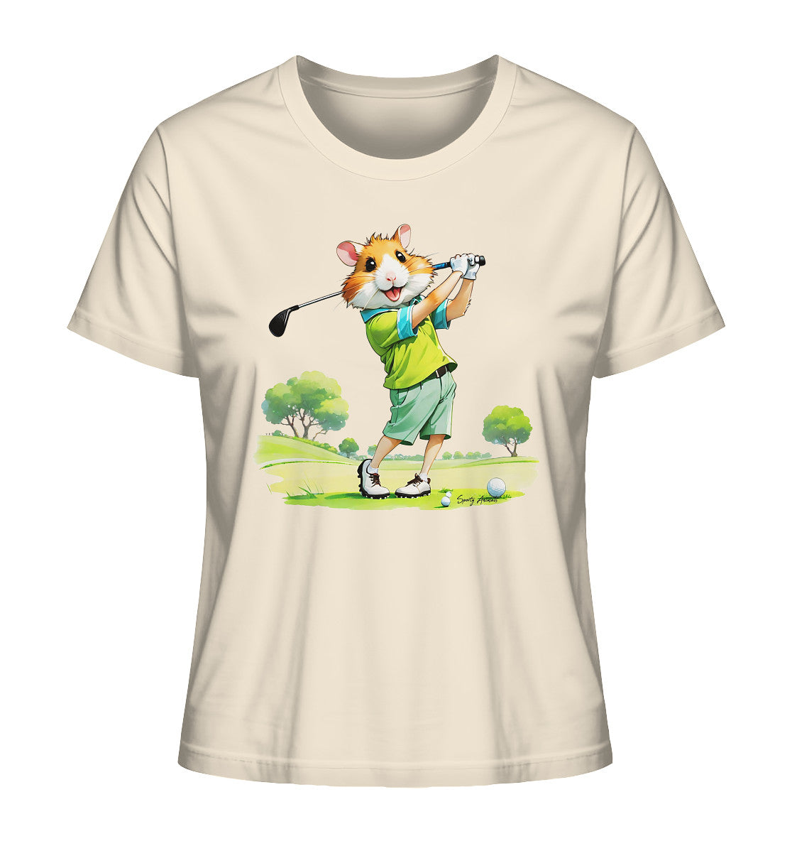 Golfing Hamster - Ladies Organic Shirt