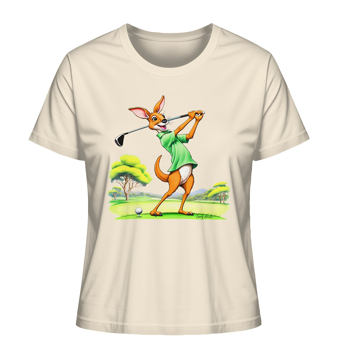 Golfing Kangaroo - Ladies Organic Shirt