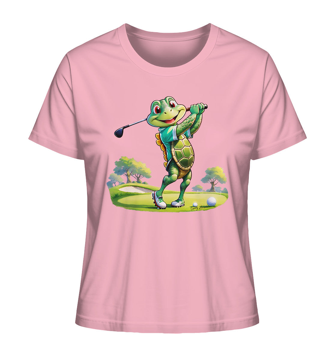 Golfing Turtle - Ladies Organic Shirt