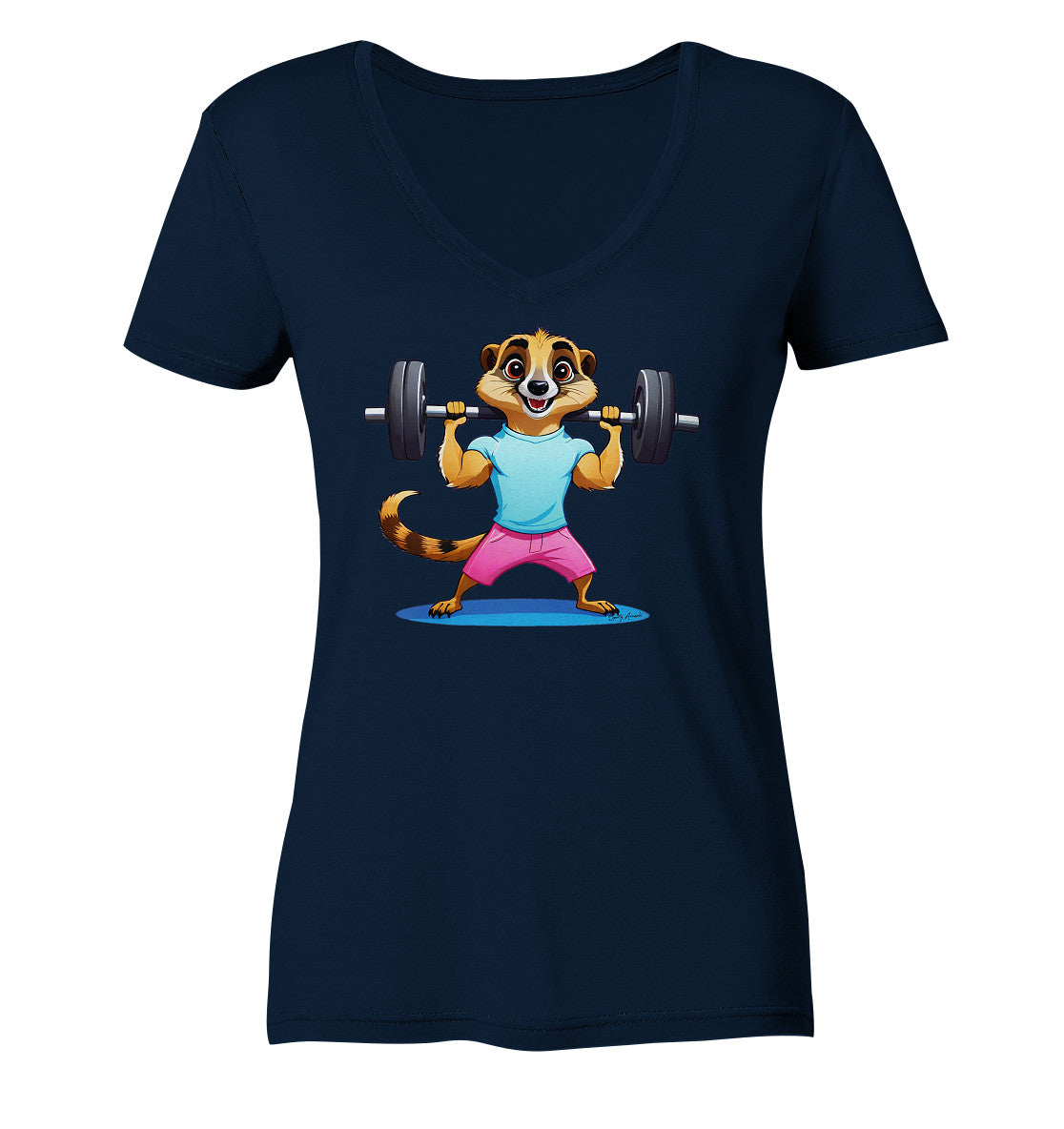 Fitness Meerkat - Ladies V-Neck Shirt