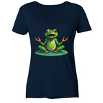 Yoga Frog - Ladies V-Neck Shirt