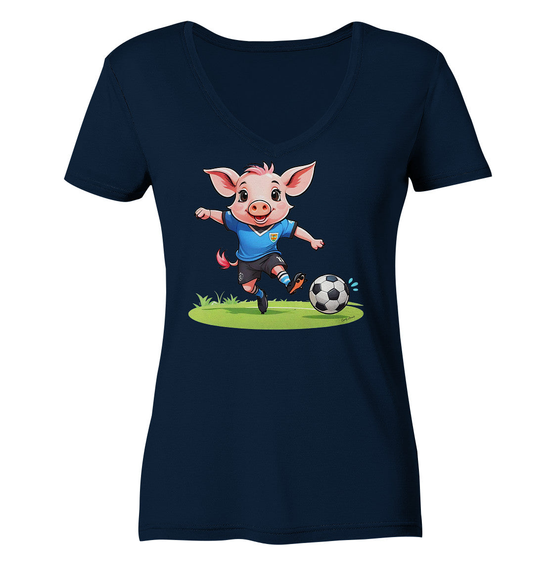 Soccer Pork - Ladies V-Neck Shirt