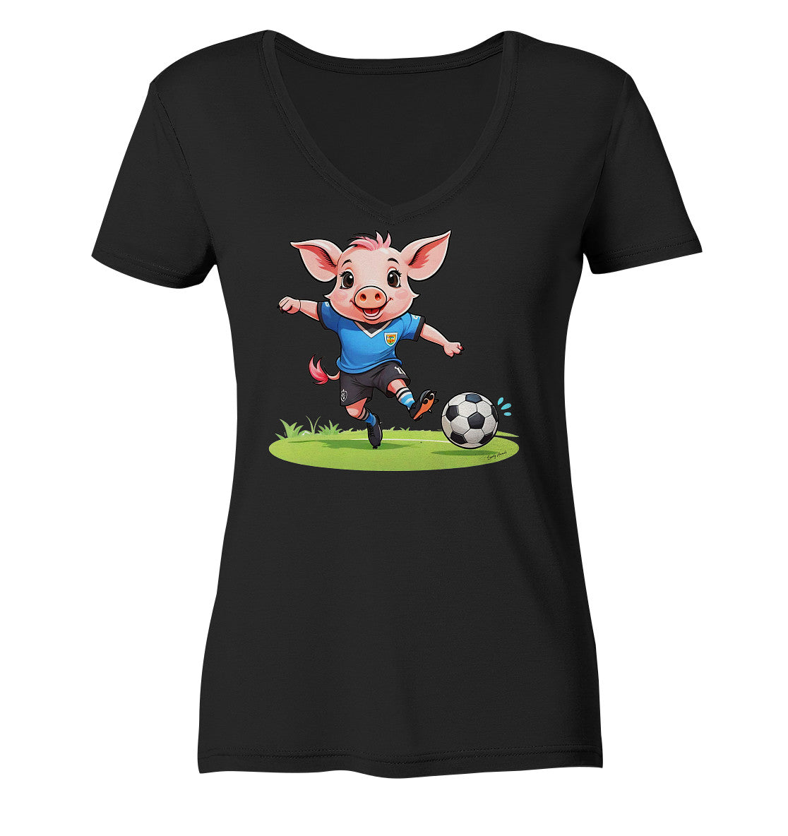 Soccer Pork - Ladies V-Neck Shirt