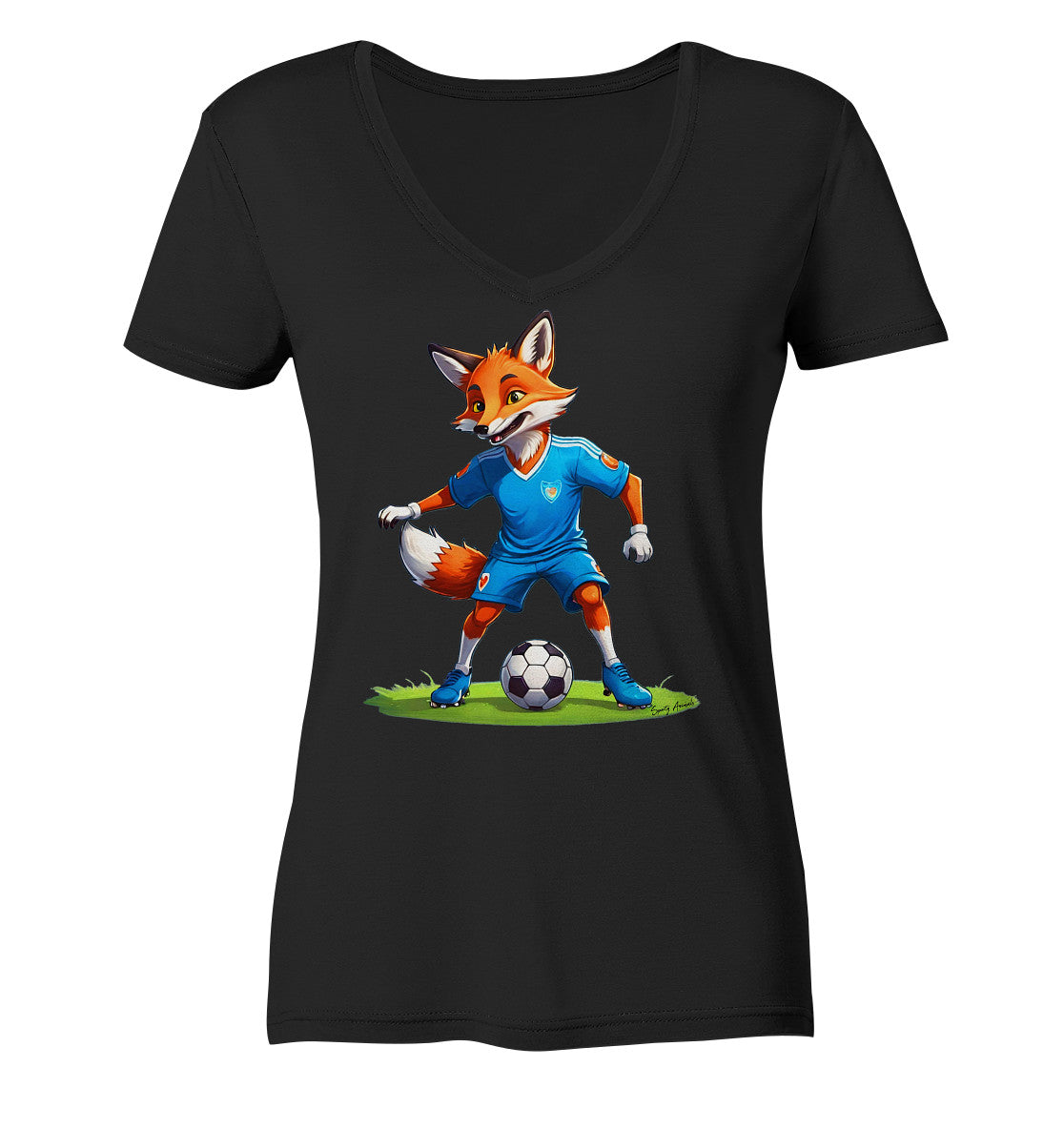 Soccer Fox - Ladies V-Neck Shirt