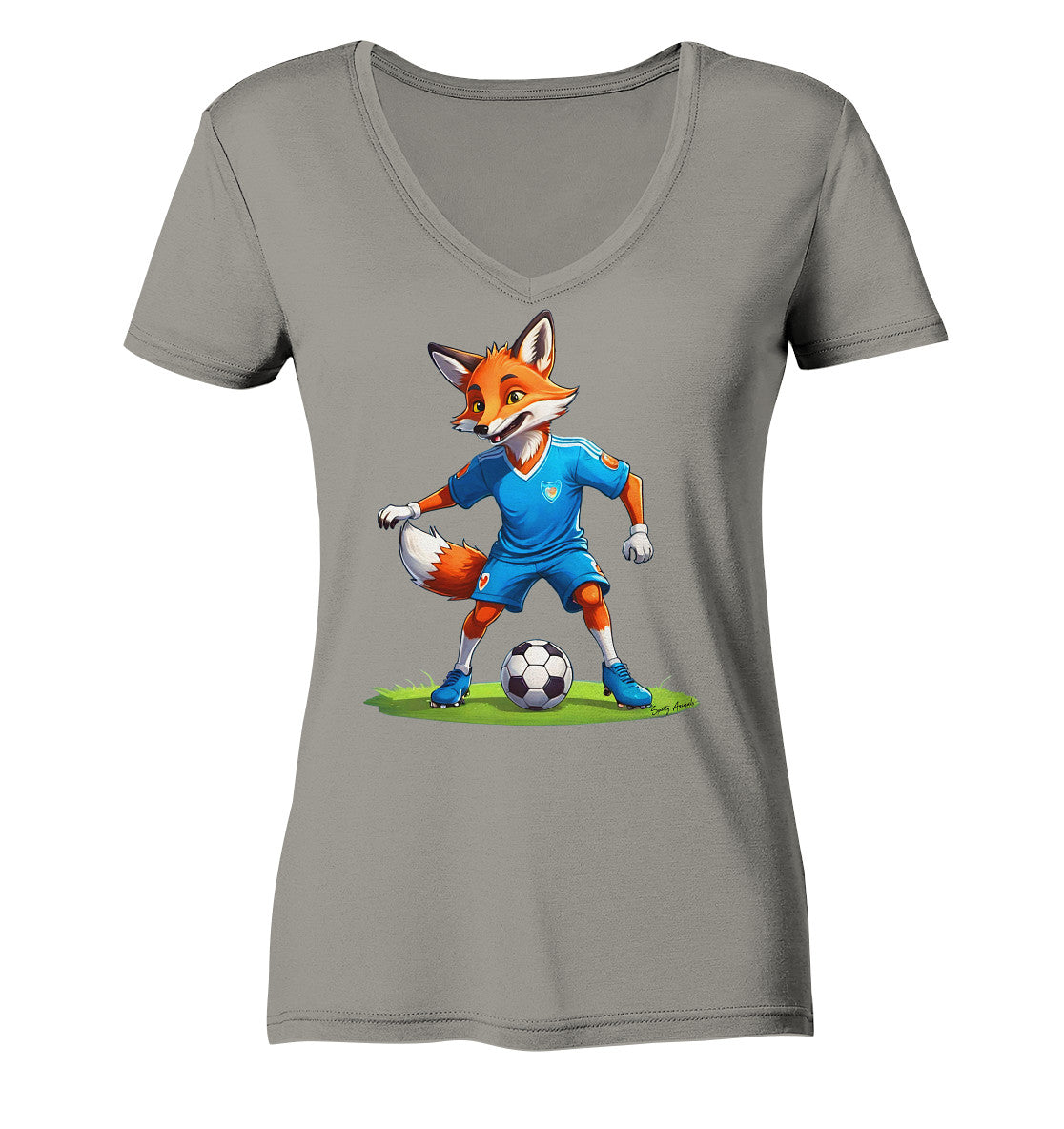 Soccer Fox - Ladies V-Neck Shirt