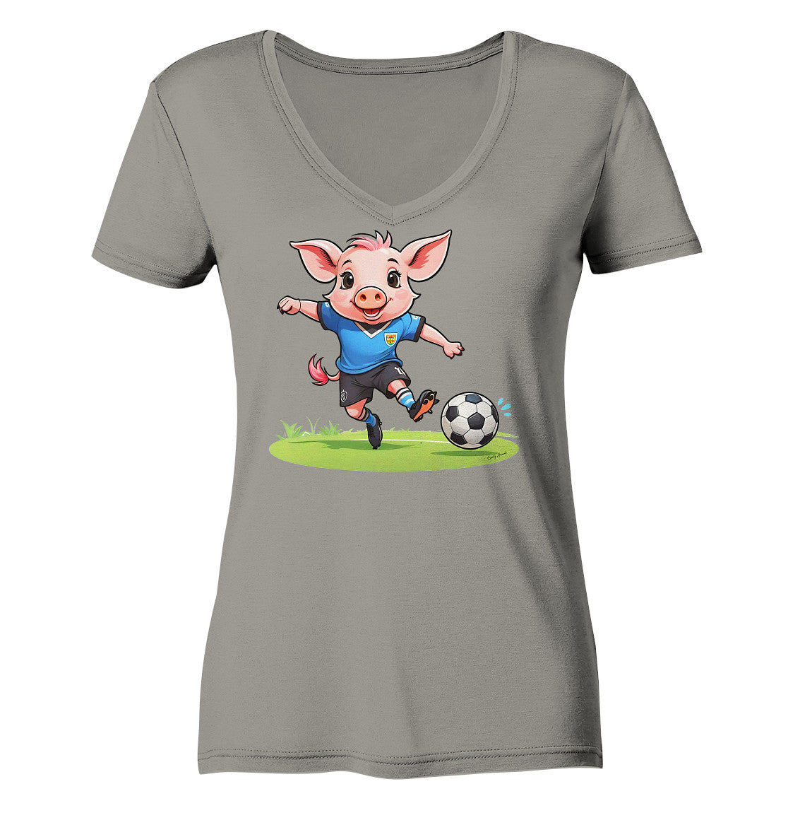Soccer Pork - Ladies V-Neck Shirt