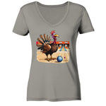 Bowling Turkey - Ladies V-Neck Shirt