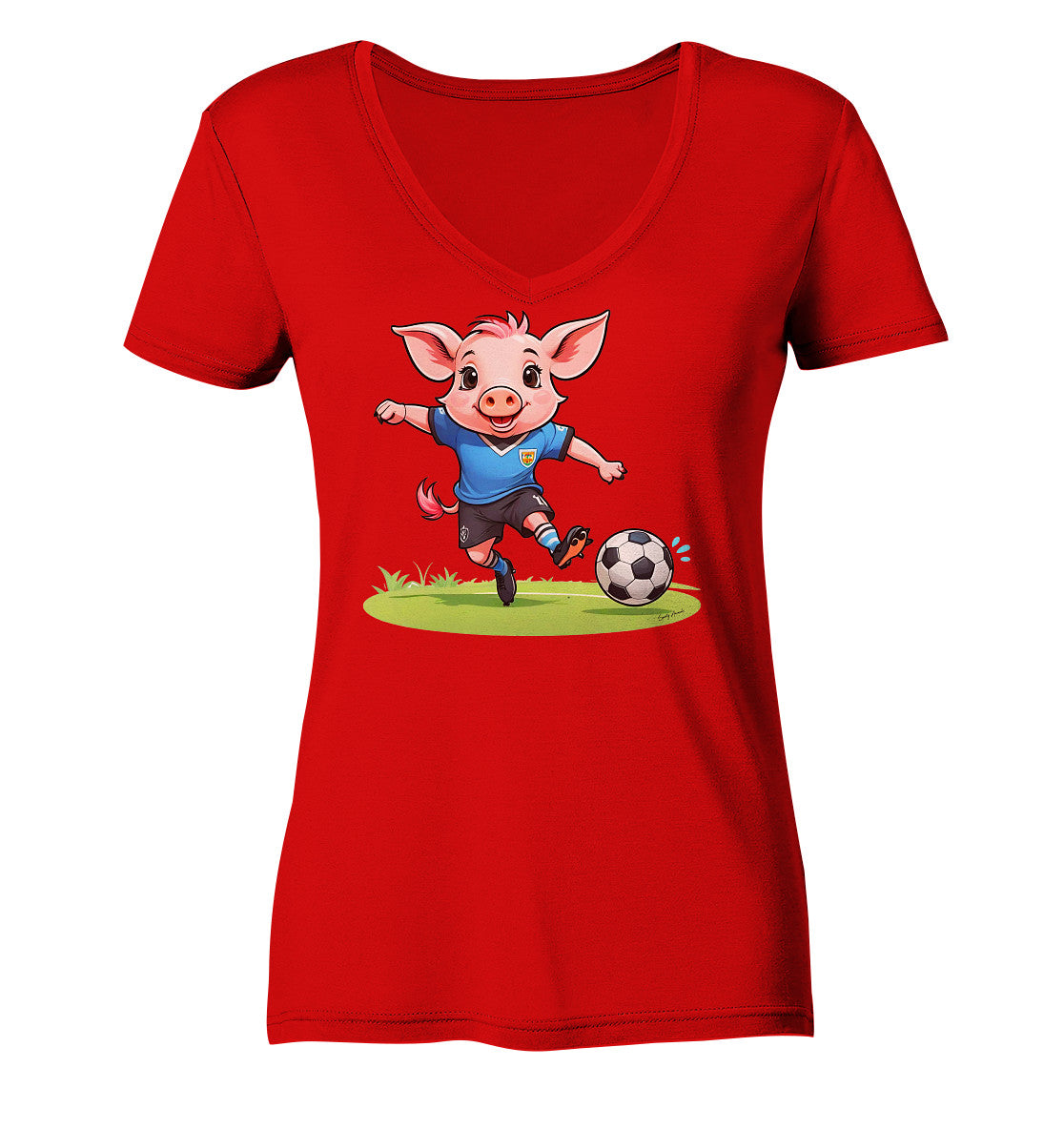 Soccer Pork - Ladies V-Neck Shirt