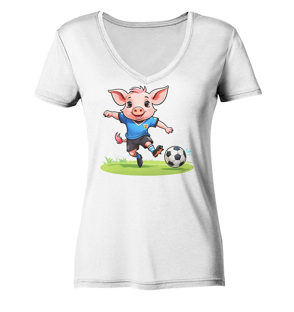 Soccer Pork - Ladies V-Neck Shirt