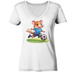 Soccer Hamster - Ladies V-Neck Shirt