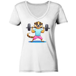 Fitness Meerkat - Ladies V-Neck Shirt