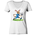 Soccer Kangaroo - Ladies V-Neck Shirt