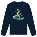 Surfing Seahorse - Organic Basic Unisex Sweatshirt