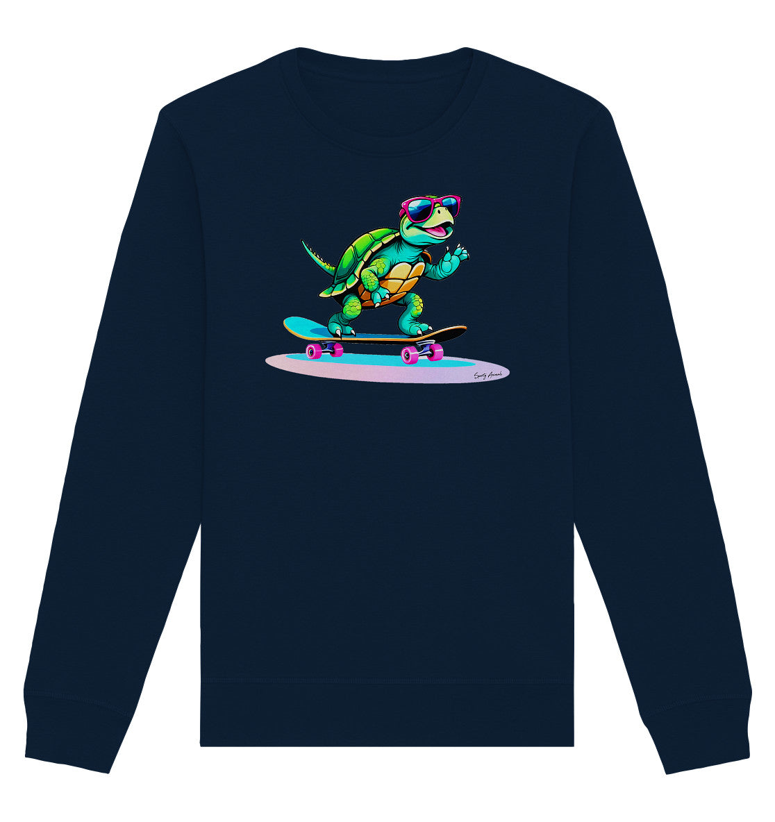 Skateboarding Turtle - Organic Basic Unisex Sweatshirt