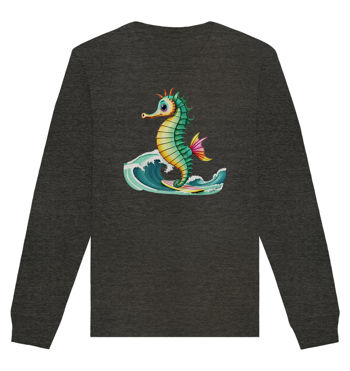 Surfing Seahorse - Organic Basic Unisex Sweatshirt