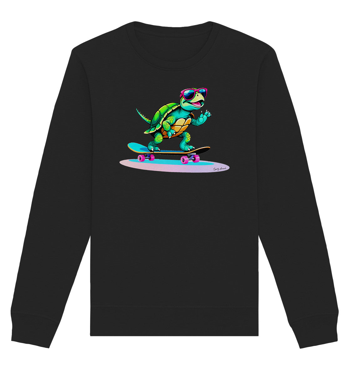 Skateboarding Turtle - Organic Basic Unisex Sweatshirt