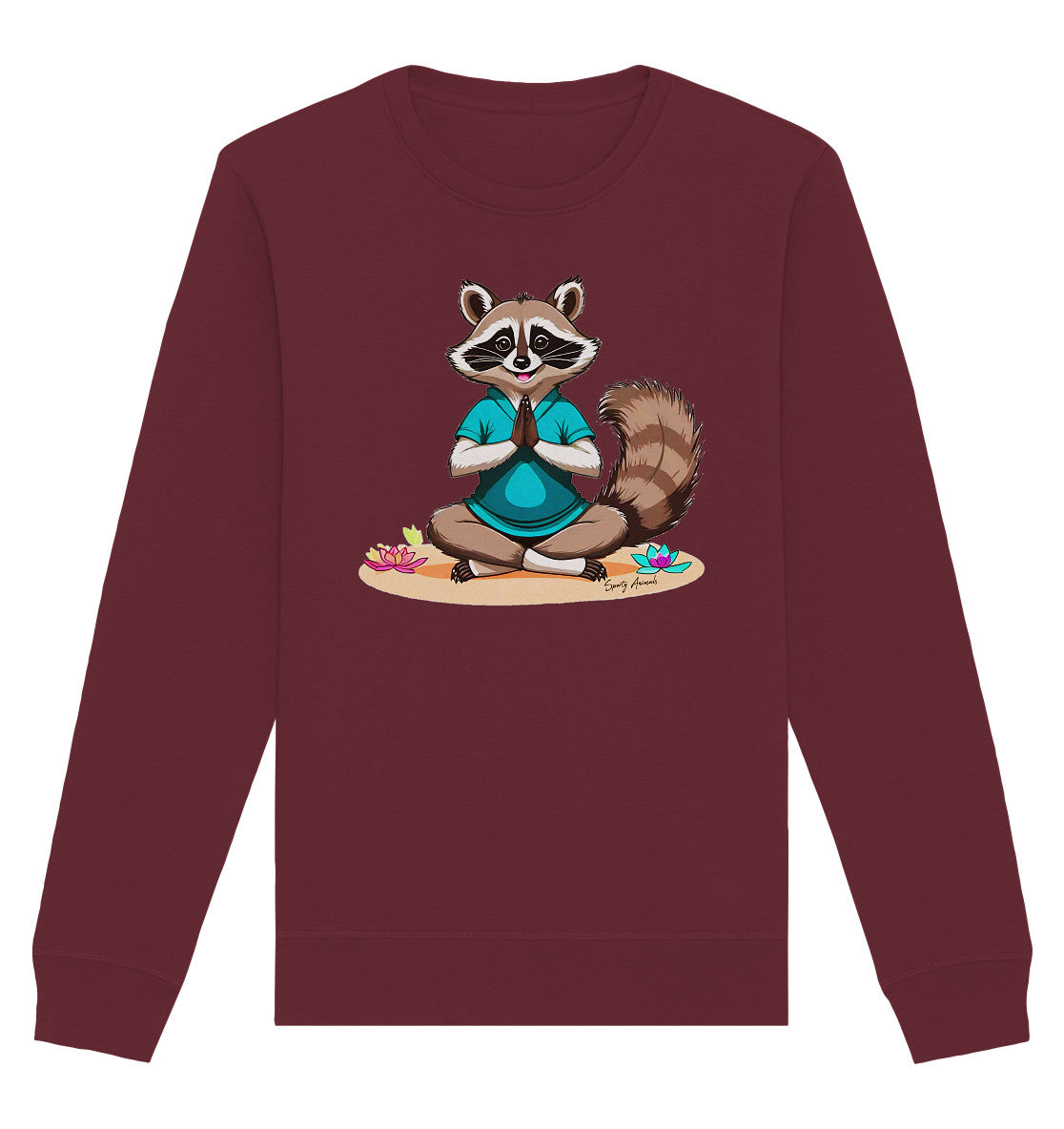 Lustiger Yoga Waschbär - Organic Basic Unisex Sweatshirt