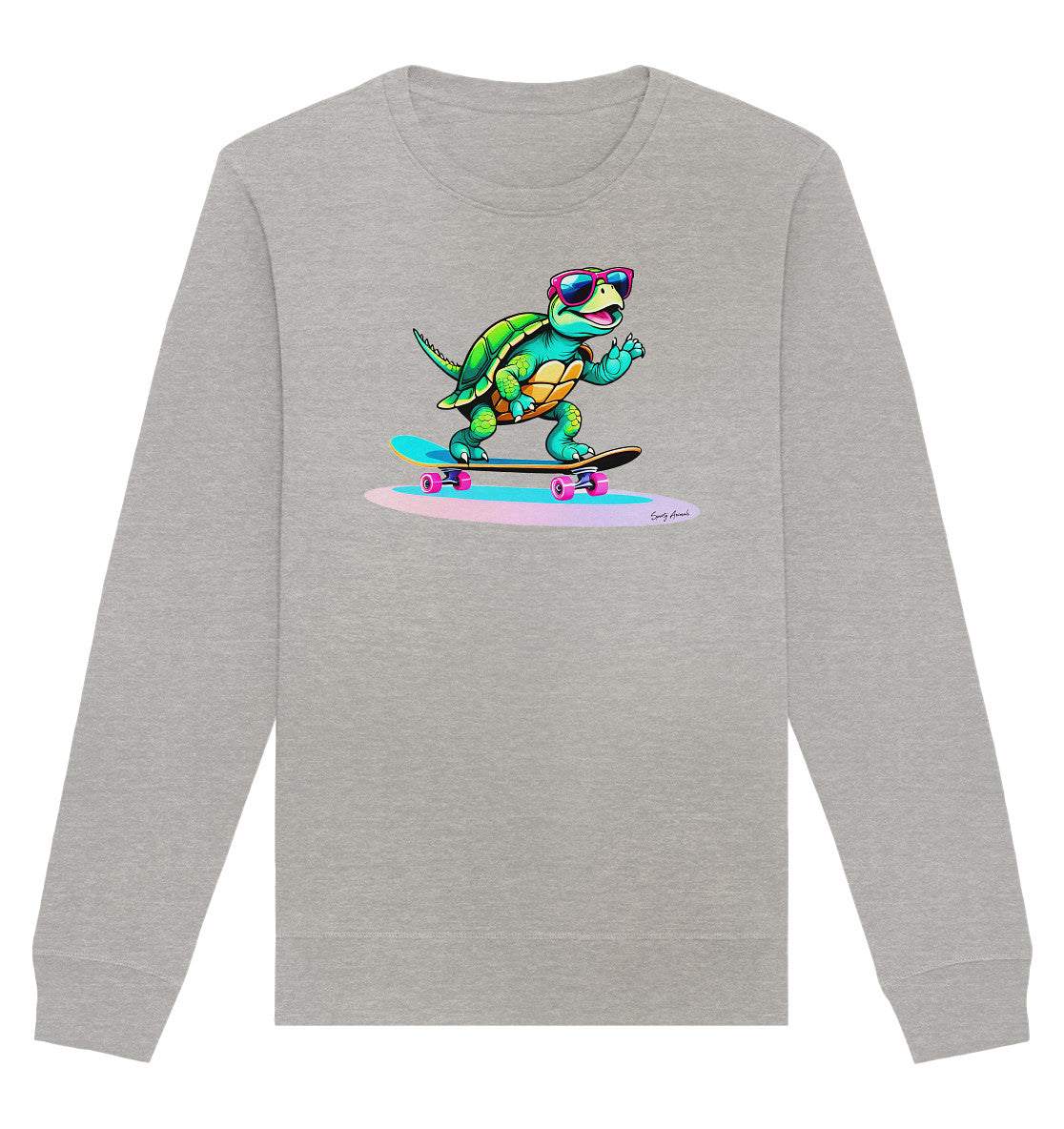 Skateboarding Turtle - Organic Basic Unisex Sweatshirt