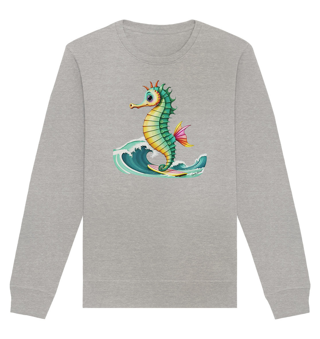 Surfing Seahorse - Organic Basic Unisex Sweatshirt