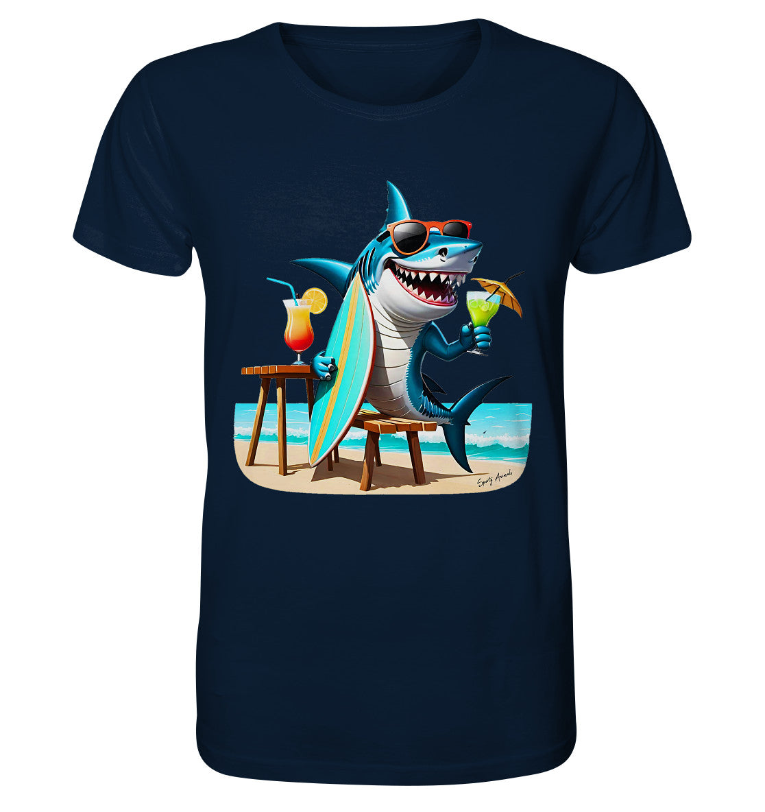 Surfing Shark Unisex - Organic Shirt