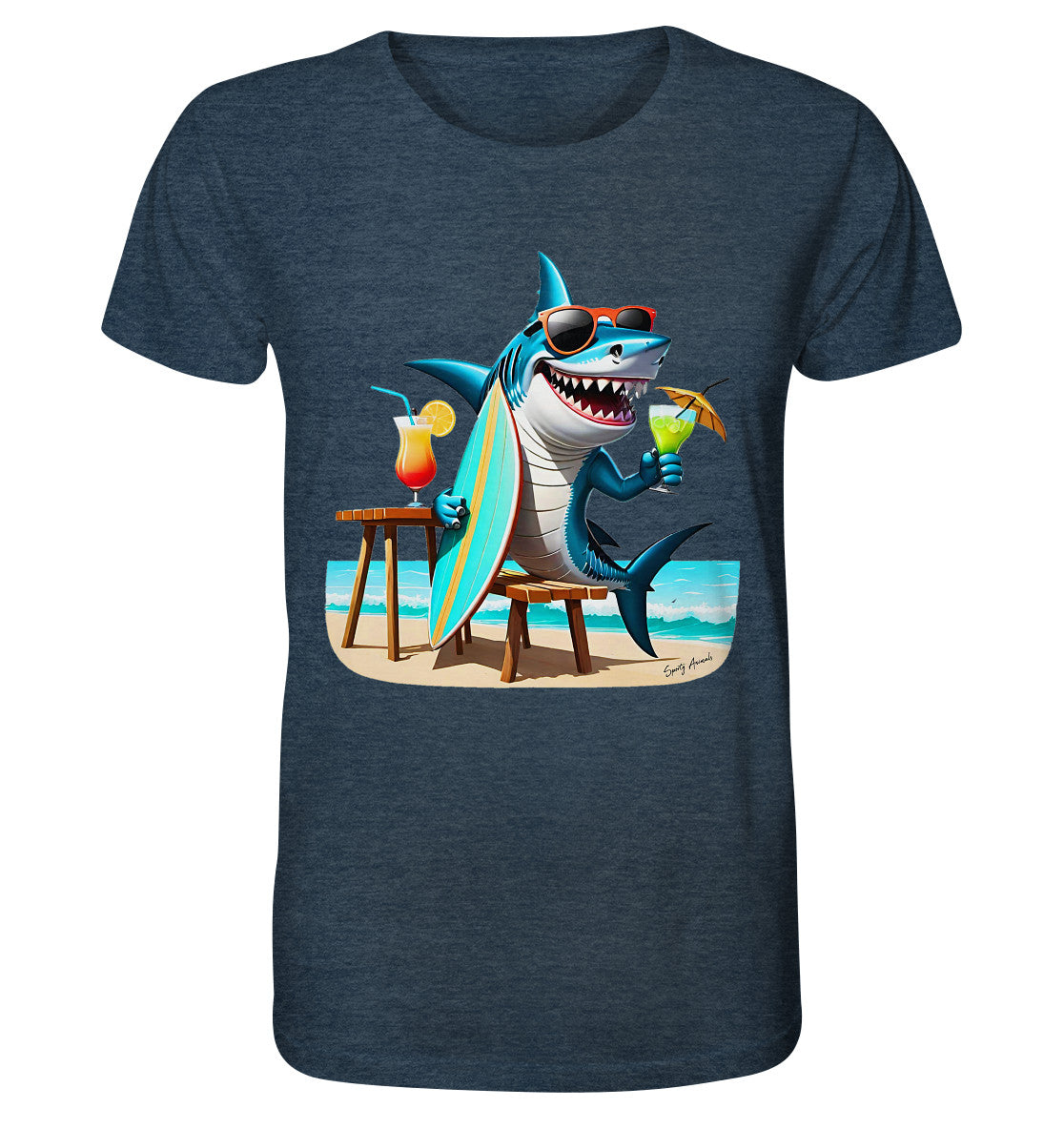 Surfing Shark Unisex - Organic Shirt