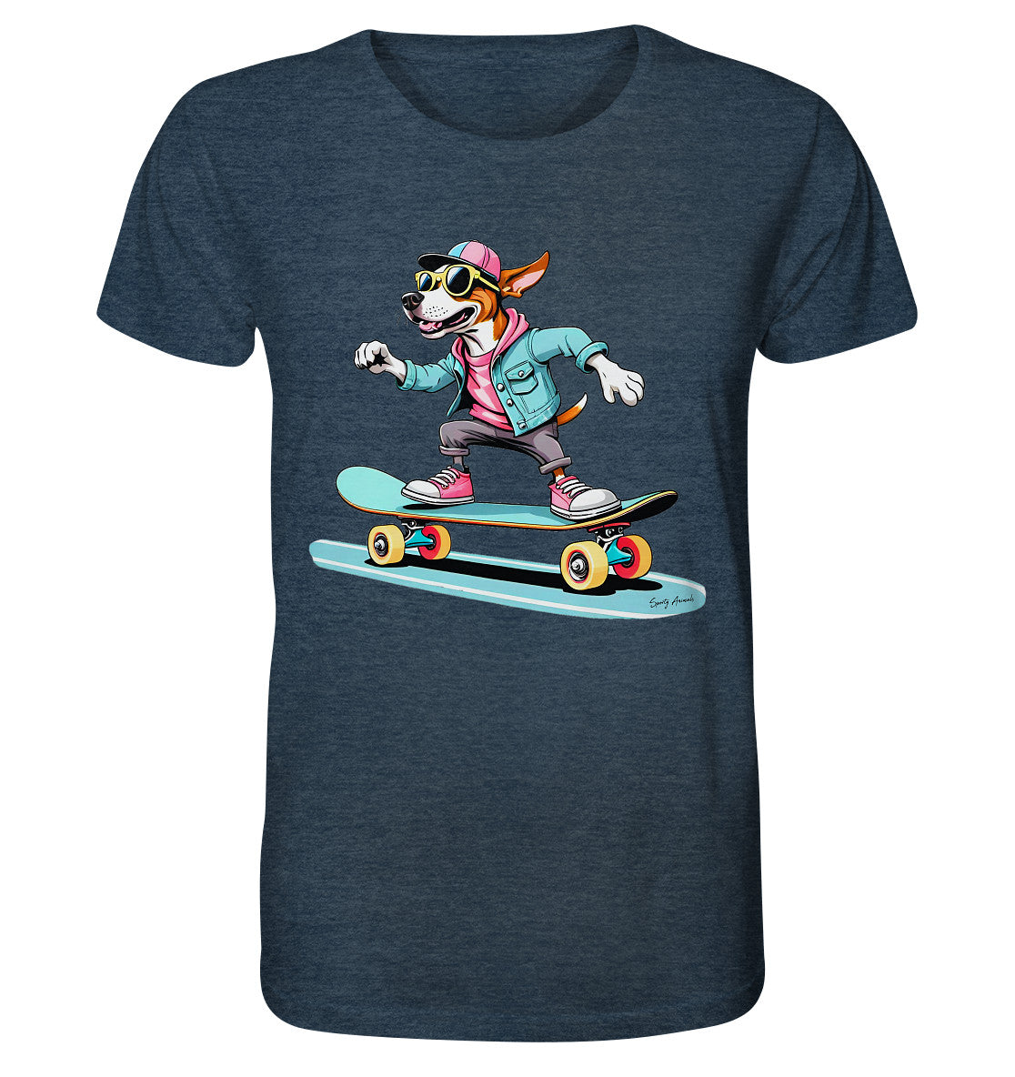 Skateboarding Dog Unisex  - Organic Shirt