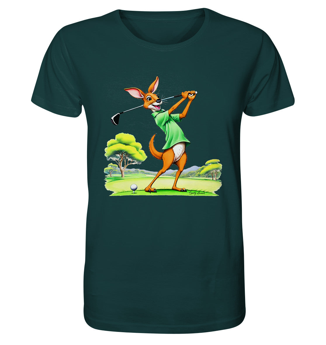 Golfing Kangaroo Unisex - Organic Shirt