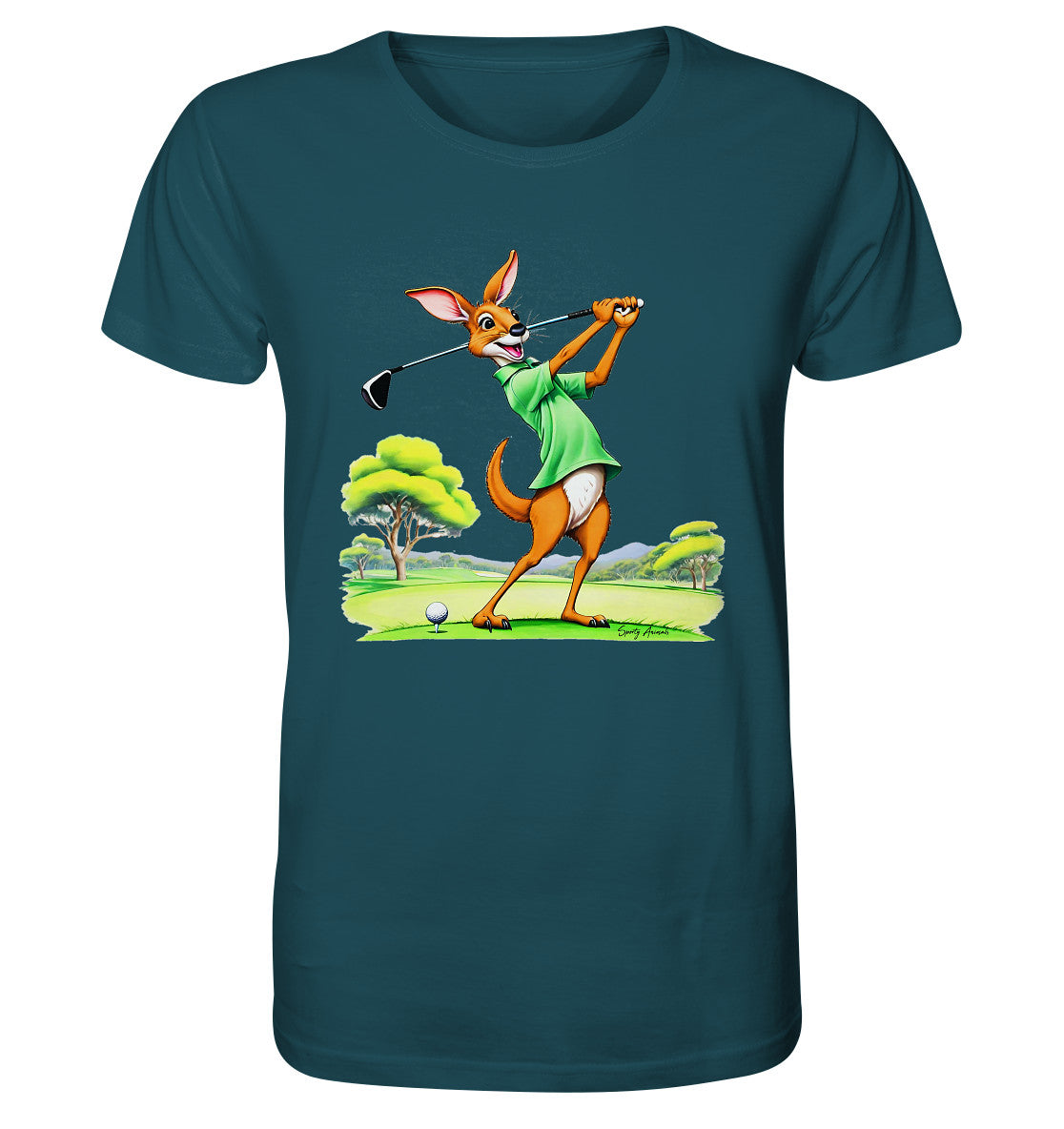 Golfing Kangaroo Unisex - Organic Shirt