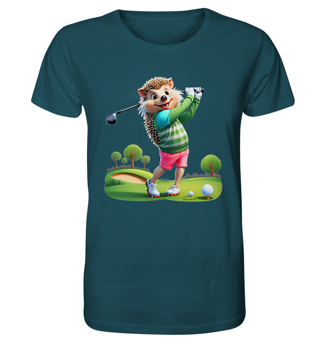 Golfing Hedgehog Unisex - Organic Shirt