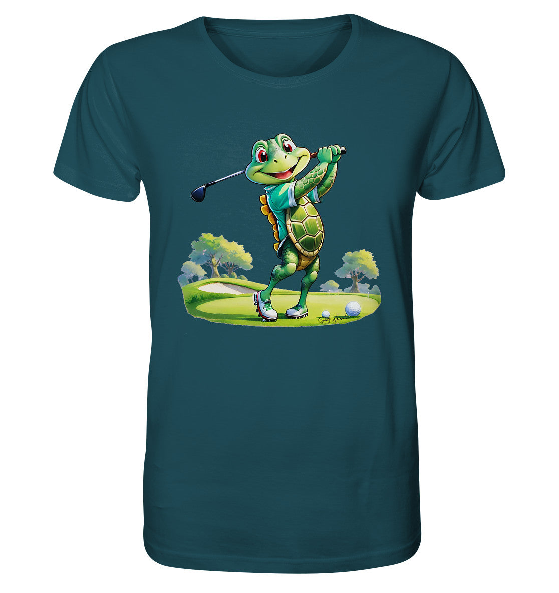 Golfing Turtle Unisex - Organic Shirt