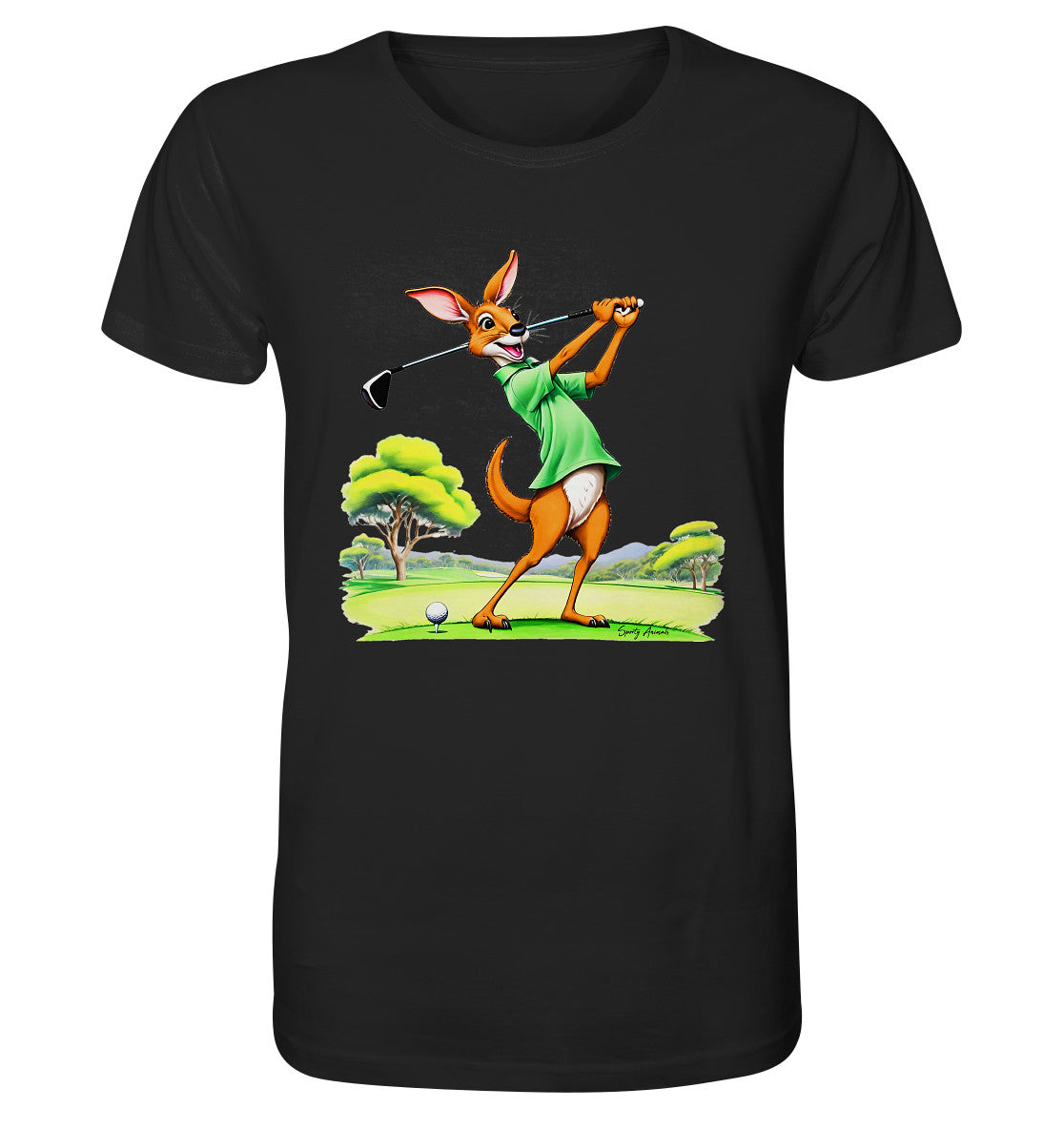 Golfing Kangaroo Unisex - Organic Shirt