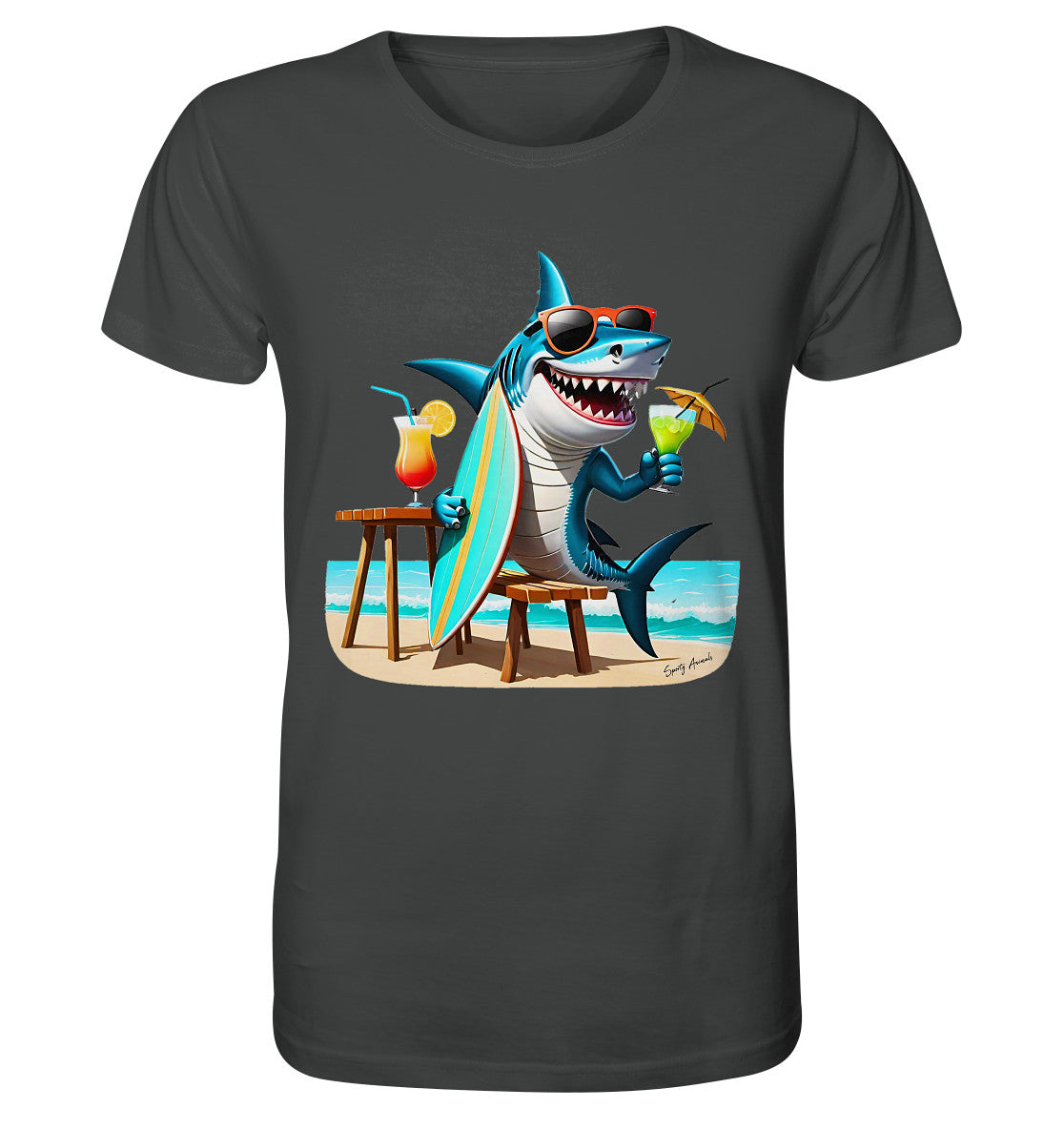 Surfing Shark Unisex - Organic Shirt