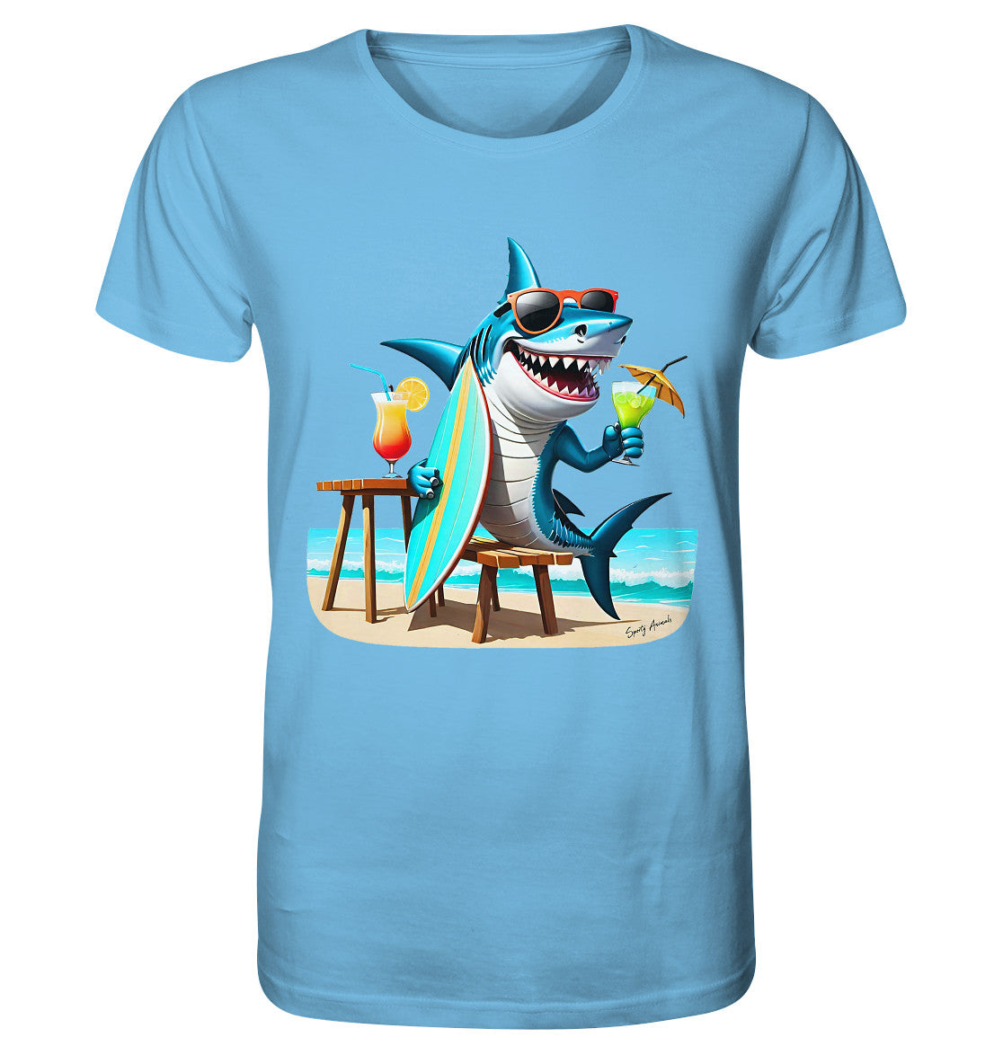 Surfing Shark Unisex - Organic Shirt