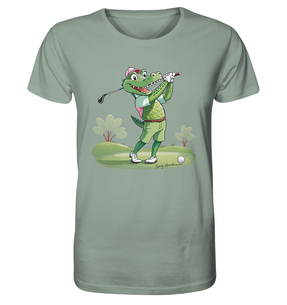 Golfing Crocodile Unisex - Organic Shirt