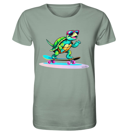 Skateboarding Turtle Unisex - Organic Shirt